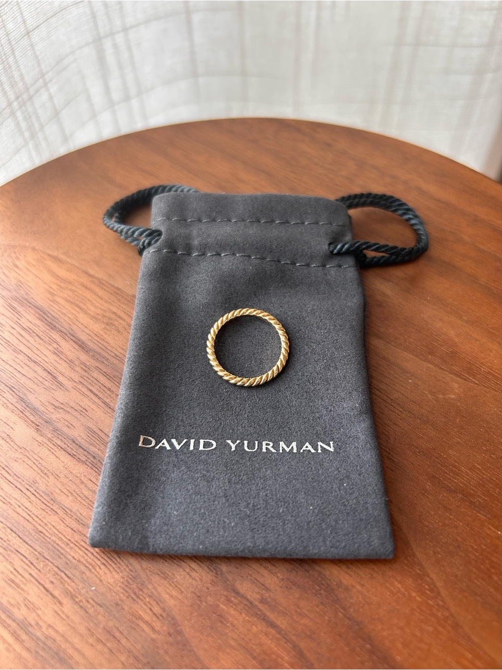 David Yurman 2mm Cable Band Ring 18K - Picture 3 of 7